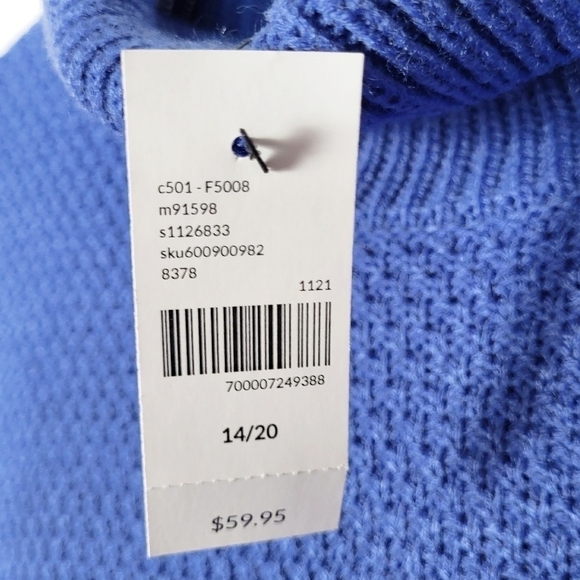 LANE BRYANT side button poncho sweater - Picture 6 of 7